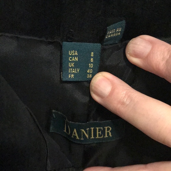 Danier black suede lined pants - Picture 2 of 4